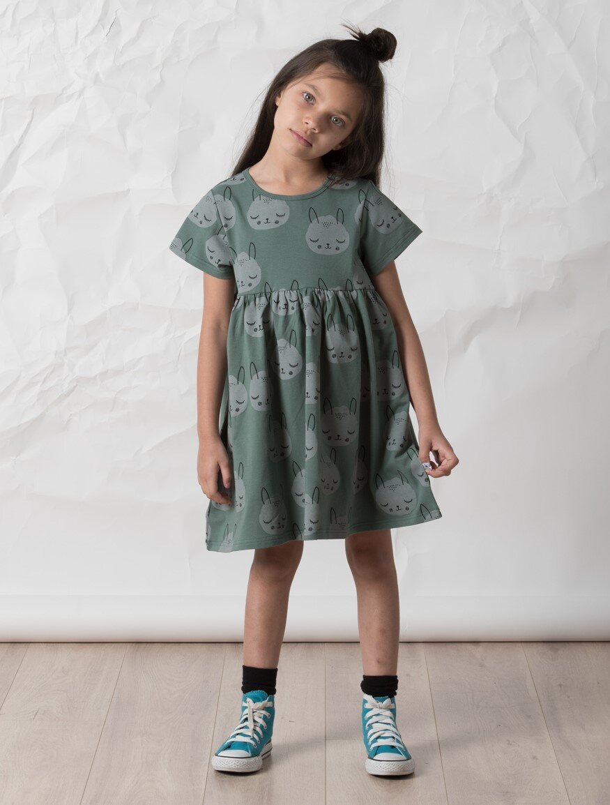 Littlehorn Snoozy Critter Dress - Olive - CLOTHING-GIRL-Girls Dresses : Kids Clothing NZ : Shop Online : Kid Republic - S18/19 Littlehorn Littlehorn Snoozy Critter Dress - Olive - CLOTHING-GIRL-Girls Dresses : Kids Clothing NZ : Shop Online : Kid Republic - S18/19 Littlehorn