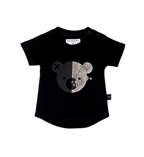 Huxbaby Robo Bear T-Shirt-Black
