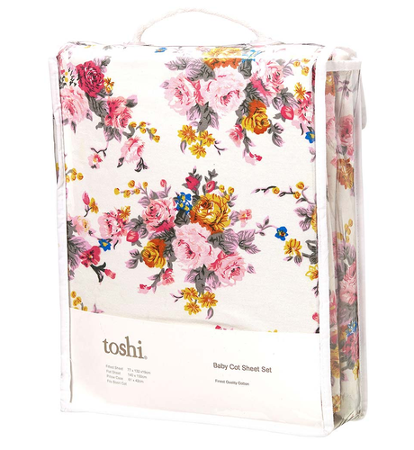 Toshi Cot Sheet Set - Pearl