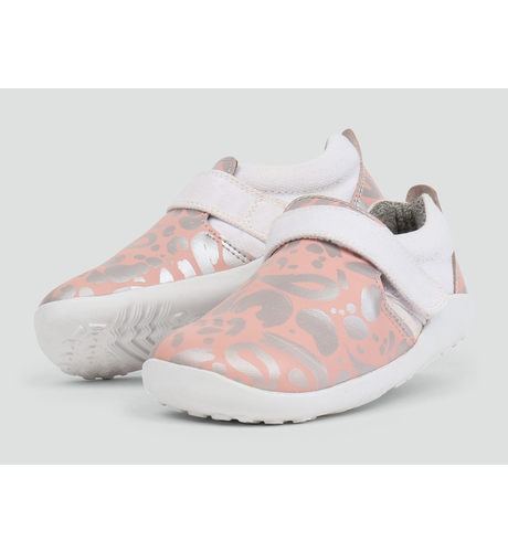 Bobux  IWalk Aktiv Abstract Shoe Pink + Silver