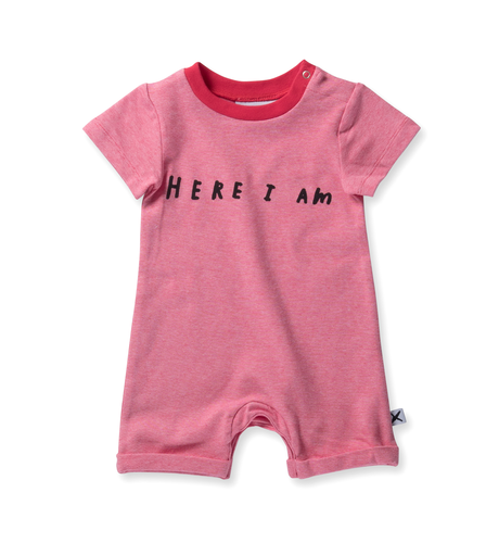 Minti Baby Here I Am Brooklyn Suit - Pink Motley