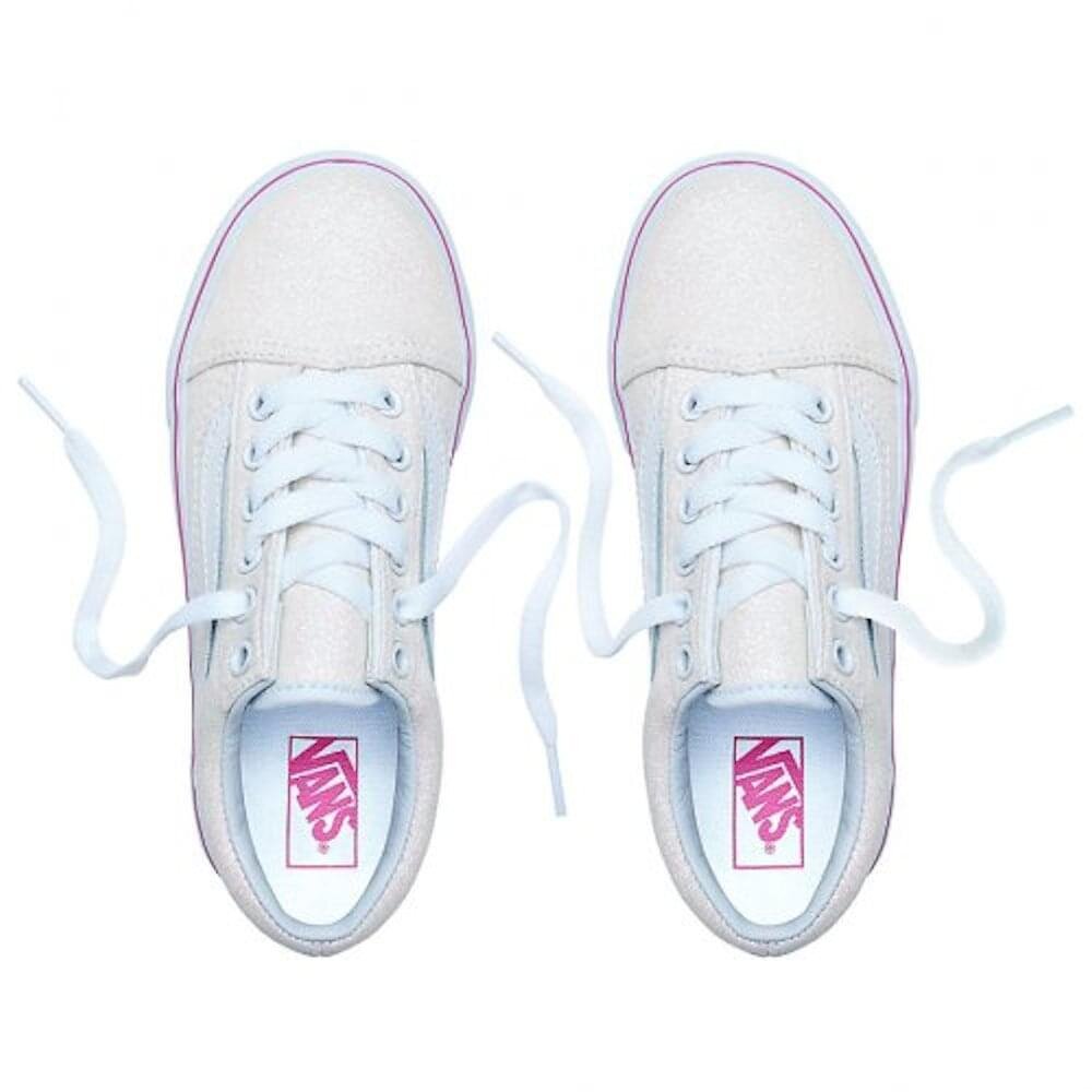 Vans Kids Old Skool White Glitter SHOP BY BRAND Vans Kids Clothing NZ Shop Online Kid Republic W18 Vans SALEW40