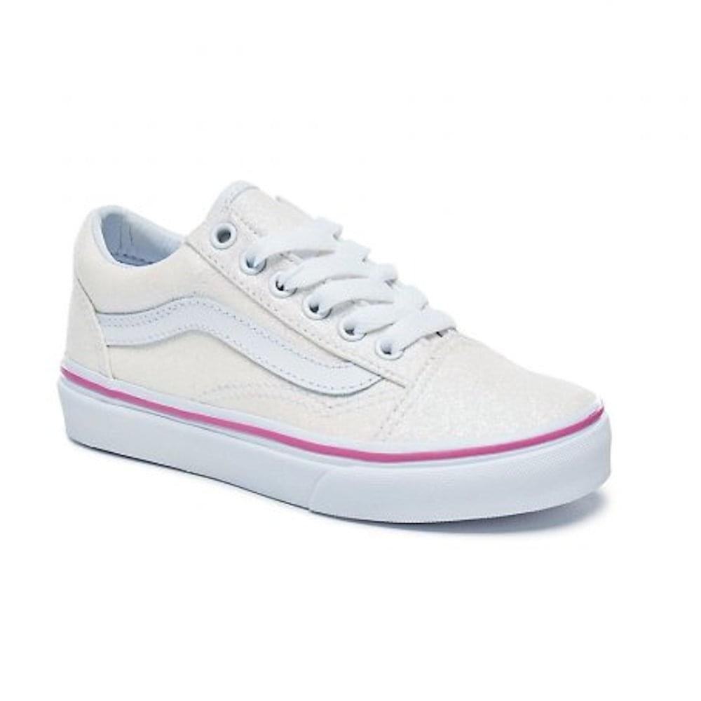 Vans Kids Old Skool White Glitter SHOP BY BRAND Vans Kids Clothing NZ Shop Online Kid Republic W18 Vans SALEW40