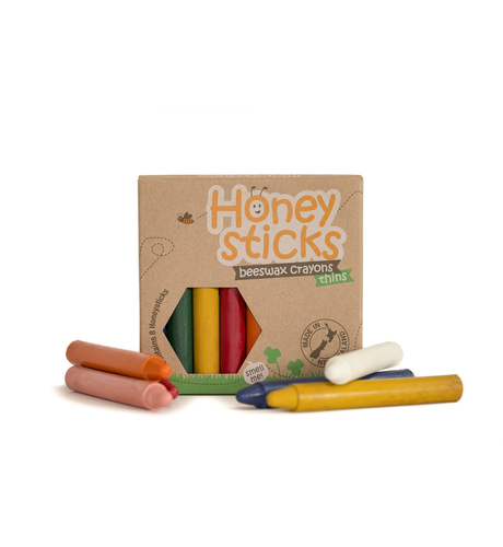 Honey Sticks Jumbo/Thin Beeswax Crayons 8pk