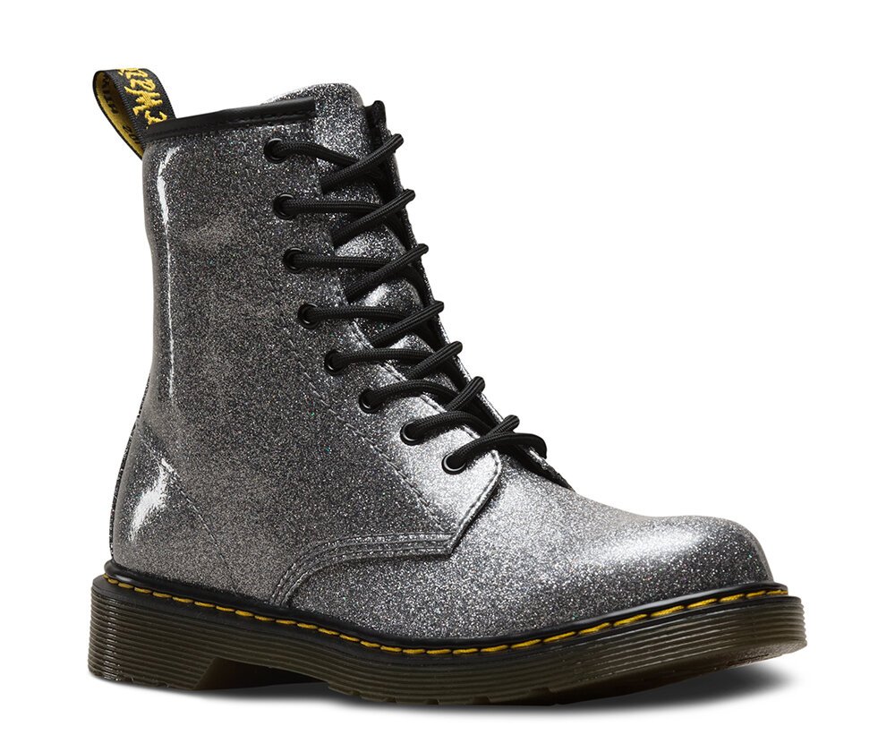 Dr martens on sale silver glitter