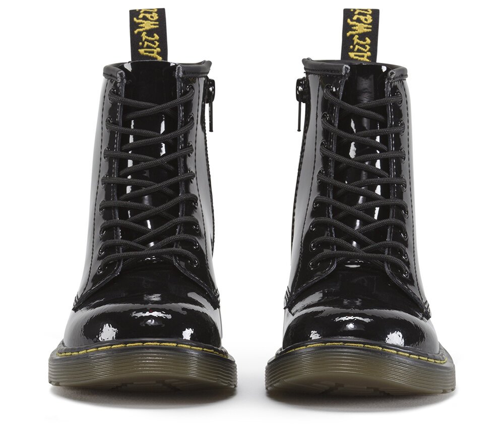 size 4 black patent dr martens