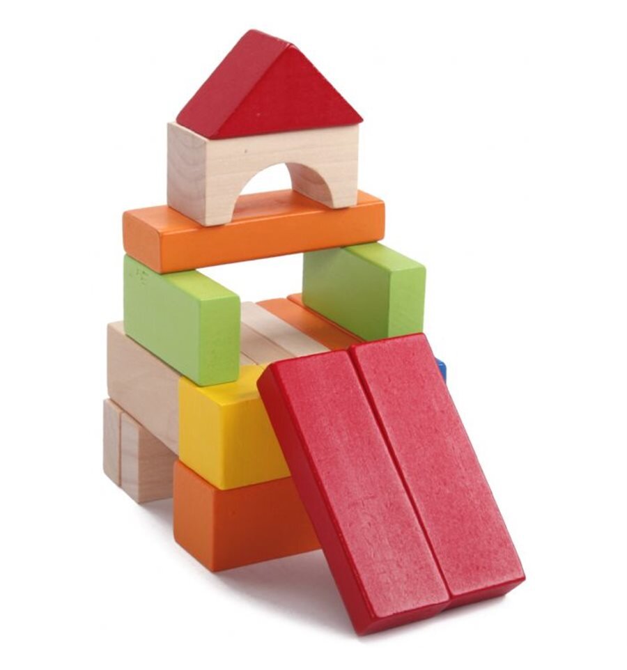 Wooden Building Blocks 100 Pieces PLAYEducational Kids Clothing