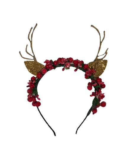 ArchNOllie Reindeer Blossom - Mistletoe Headband