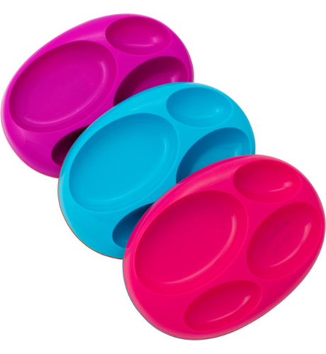 Boon Stayput Divider Platter 3pk - Pink Hues