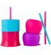 Boon Snug Straw with Cup - Pink/Purp/Blu