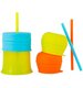 Boon Snug Straw with Cup - Yel/Orng/Blue