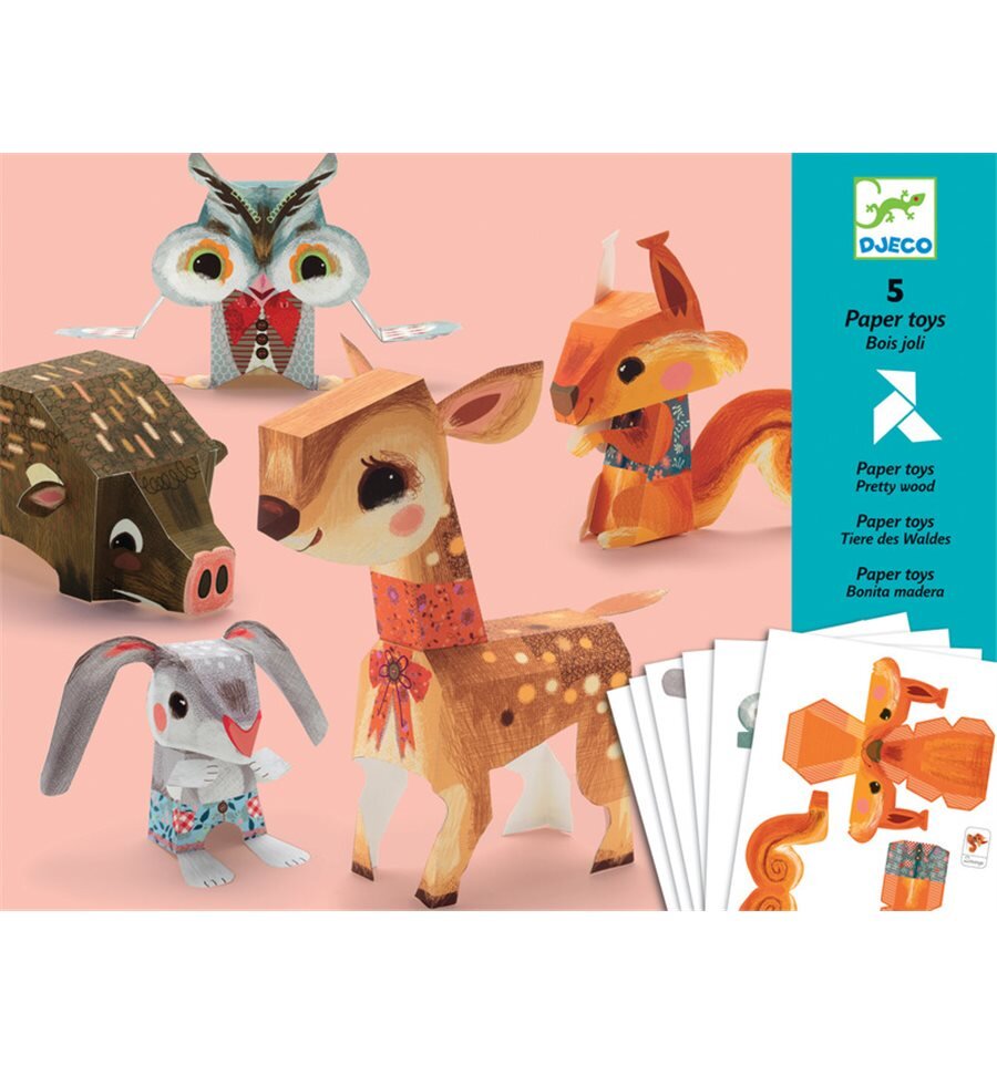 Djeco Paper Toys - Woodland Animals - PLAY-Art & Craft : Kids Clothing NZ :  Shop Online : Kid Republic - TEST Djeco