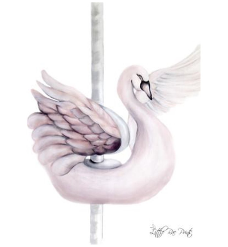 Little Rae Prints Carousel Swan A3
