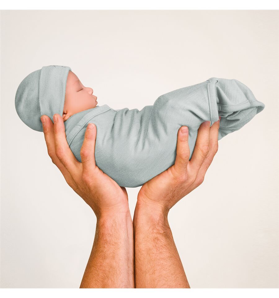 Merino Kids Cocooi Wrap & Beanie T/Dove NURSERYWrapping & Swaddling