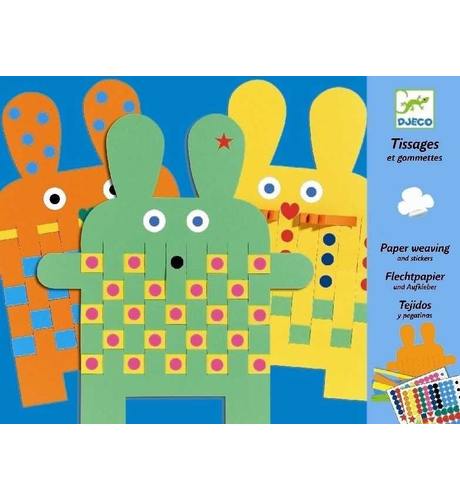 Djeco Weaving Paper - 6 Bunnies