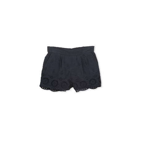 Milky Navy Broderie Short
