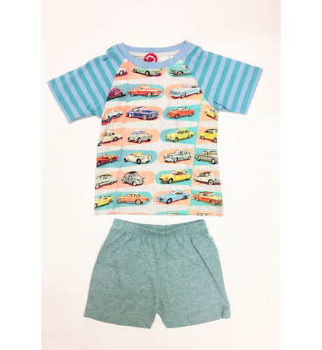 Paper Wings Upcycled Pyjamas - Boys T-Shirt/Shorts Set