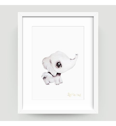 Little Rae Prints Effie the Elephant A3