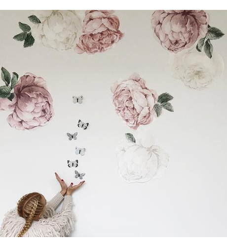 Little Rae Prints Blush Peony & Rose Wall Decals - Full pack
