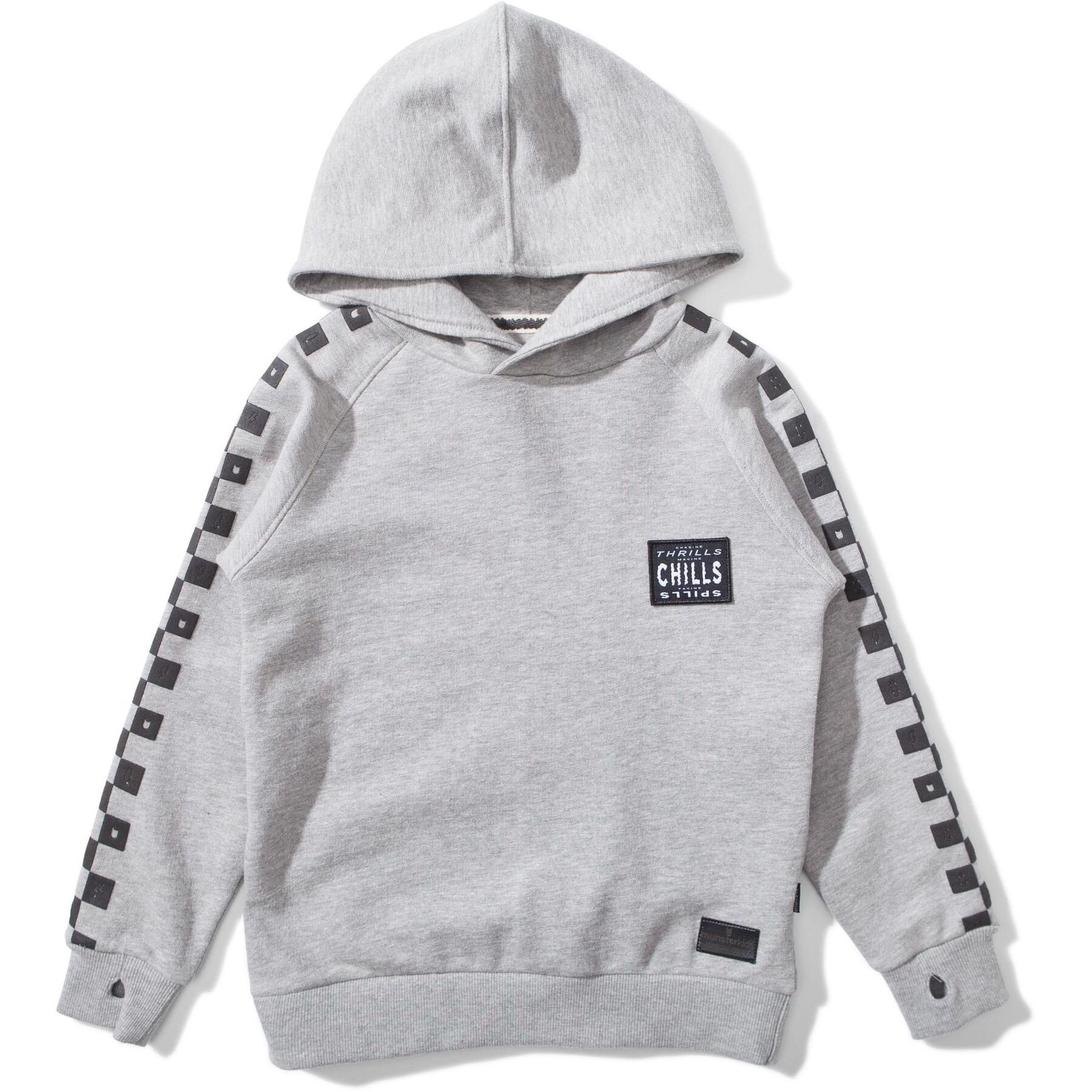 Munster Checker Fleece Hoody Grey Marle SHOP BY BRANDMunster