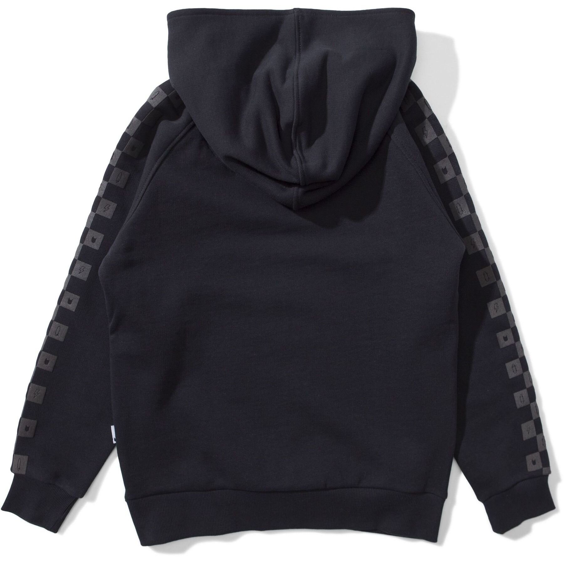 Munster Checker Fleece Hoody Soft Blk CLOTHINGBOYBoys OUTERWEAR