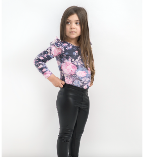 Girls sales pleather leggings