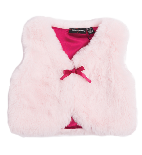 Rock Your Baby Pink Faux Fur Vest
