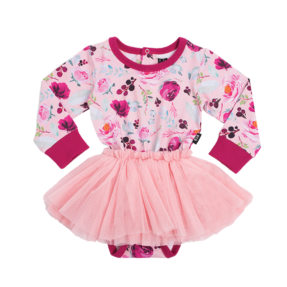Rock Your Baby Winter Magic L/S Circus Dress - Pale Grey main image 0