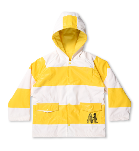 Minti Rainy Lined Raincoat - Yellow Stripe