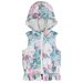 Paper Wings Frilled Puffer Vest - Hearts and Roses