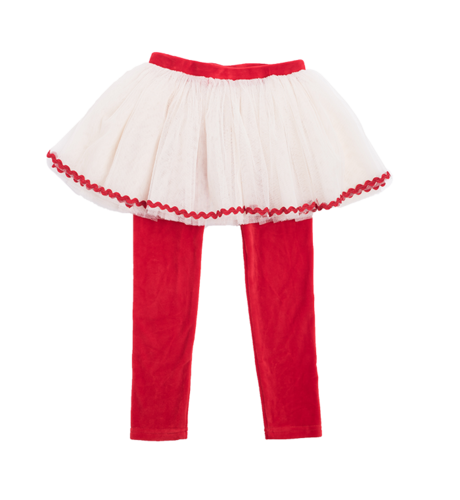Rock Your Kid Velvet Circus Tights - Red