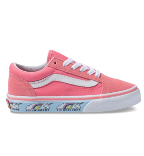 Vans Kids Old Skool Unicorn Pink/True White SHOP BY BRAND-Vans