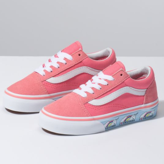 Vans Kids Old Skool Unicorn Pink/True White SHOP BY BRAND-Vans