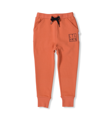 Littlehorn Branded Cuff Trackpants - Orange