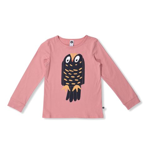 Littlehorn Vibrant Owl L/S Tee - Plum