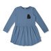 Littlehorn Tabby Cat Dress - Mid Blue