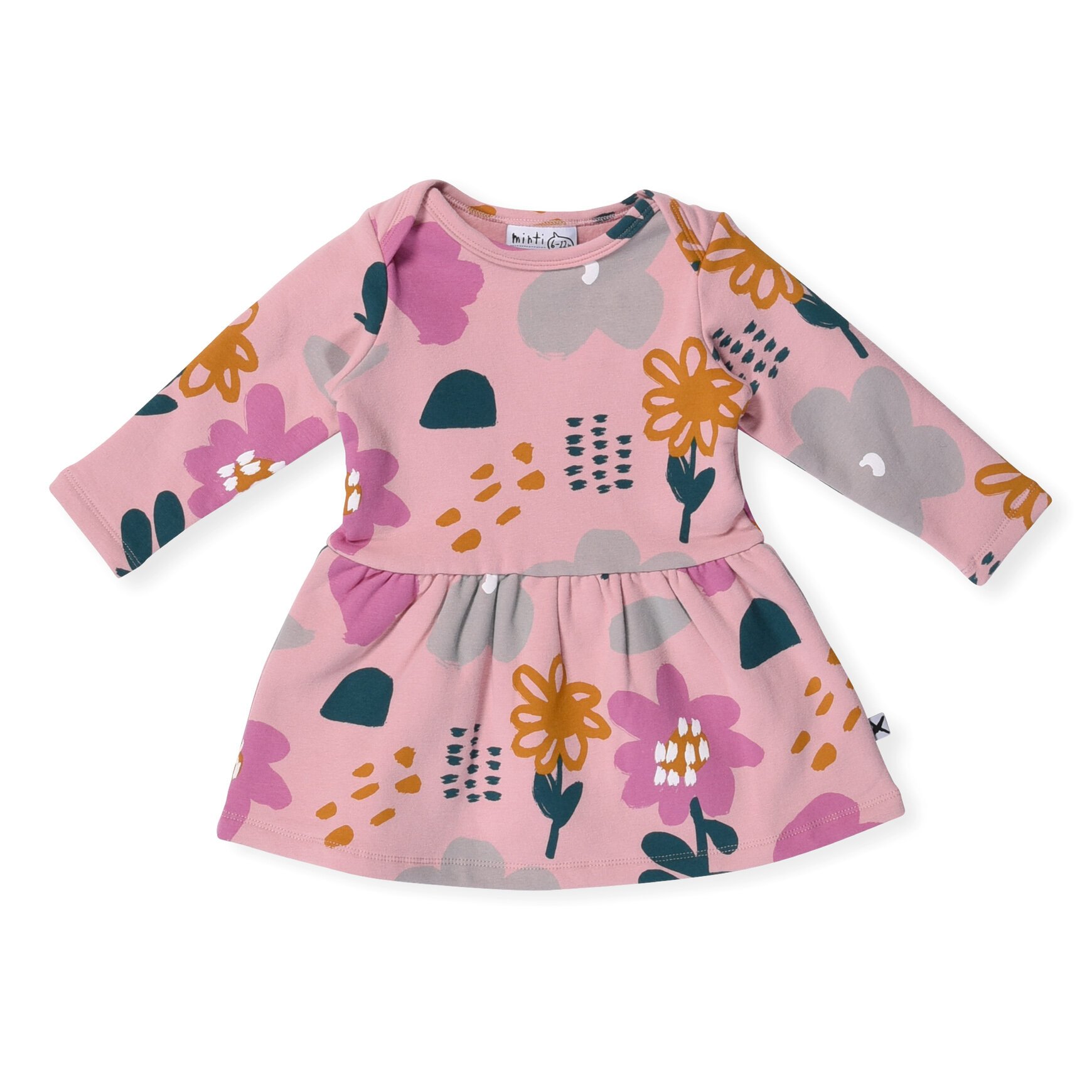 Minti Baby Meadow Furry Dress Muted Pink CLOTHINGBABYBaby Dresses