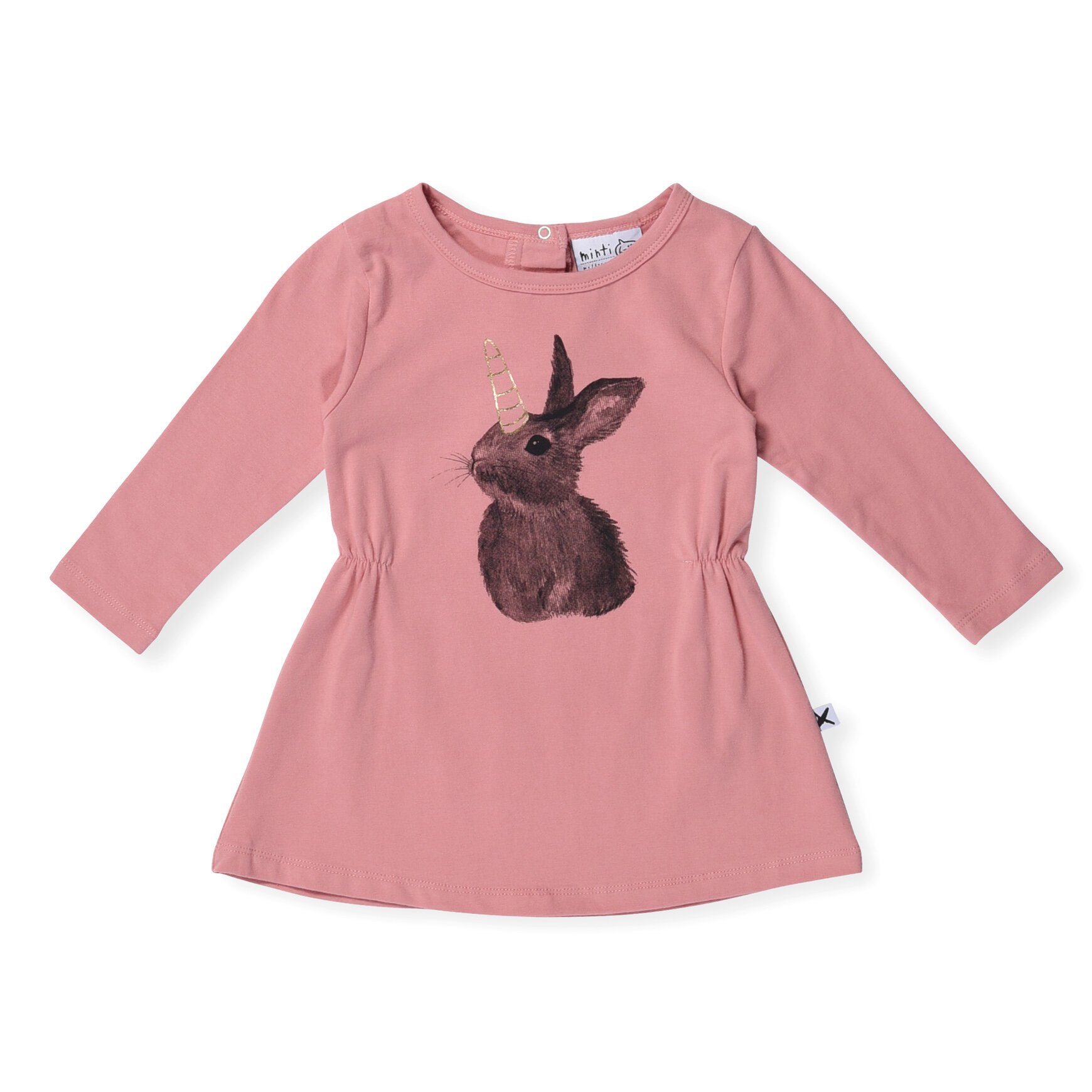Minti Baby UniBunny Furry Dress Muted Pink CLOTHINGBABYBaby