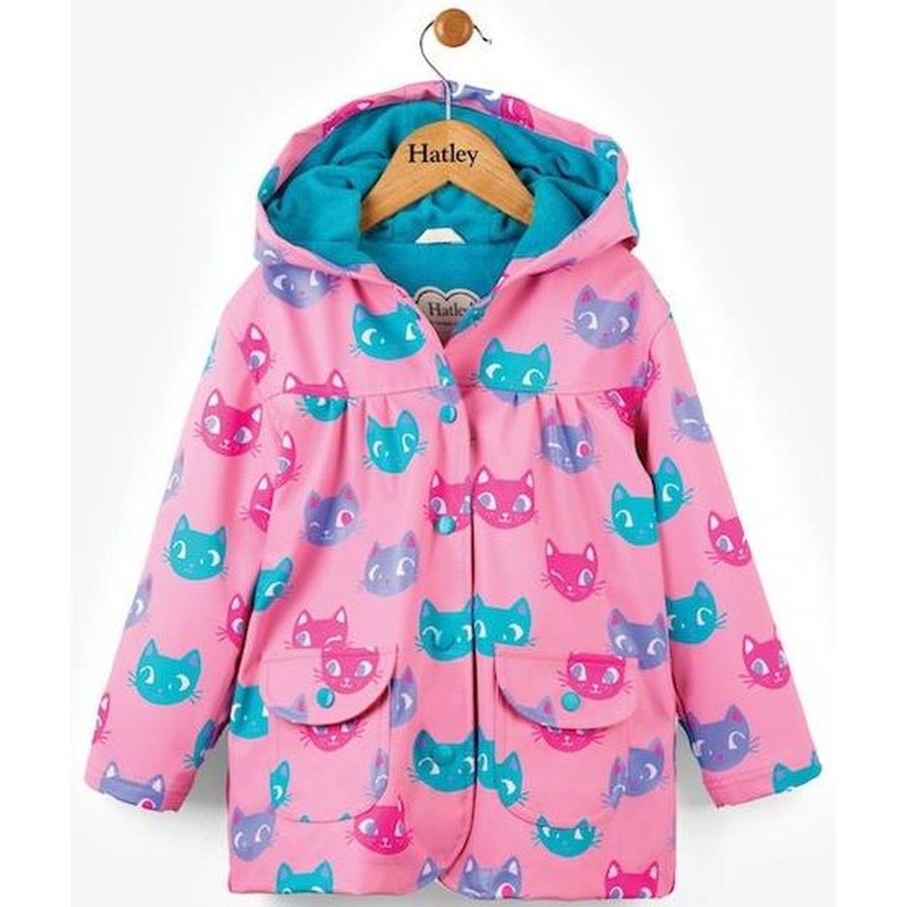 Hatley Silly Kitties Girls Raincoat CLOTHINGRAINWEAR Kids Clothing