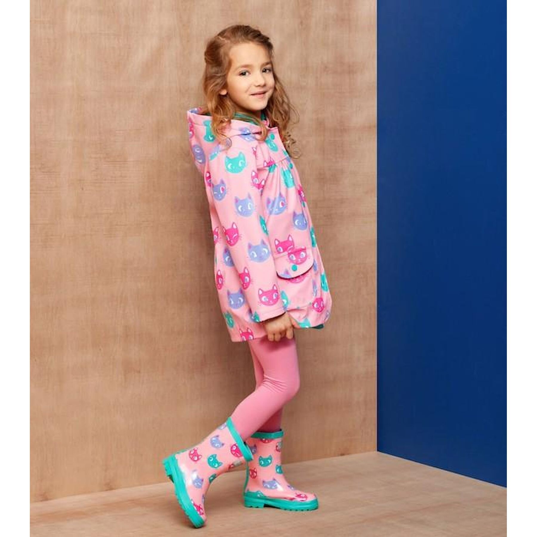 Hatley Silly Kitties Girls Raincoat CLOTHINGRAINWEAR Kids Clothing