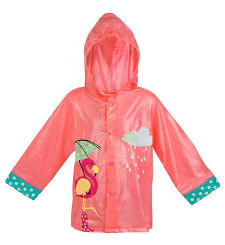 Colour Changing Raincoat - Flamingo