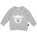 Huxbaby Nerd Bear Sweatshirt - Grey Marle