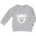 Huxbaby Nerd Bear Sweatshirt - Grey Marle