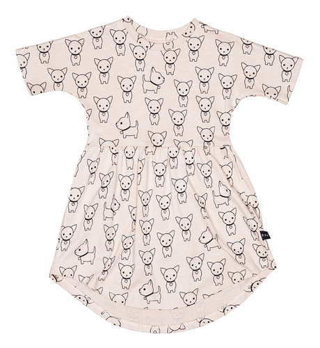 Huxbaby Chihuahua Swirl Dress - Rose