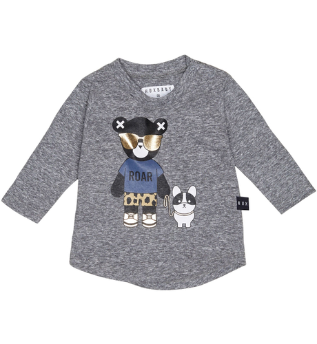 Huxbaby Hux Bulldog Top - Charcoal