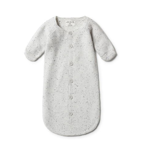 Wilson & Frenchy Grey Speckle Knitted Cocoon Sleeper