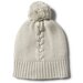 Wilson & Frenchy Ice Grey Cable Knit Hat With Pom Pom