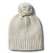Wilson & Frenchy Ice Grey Cable Knit Hat With Pom Pom