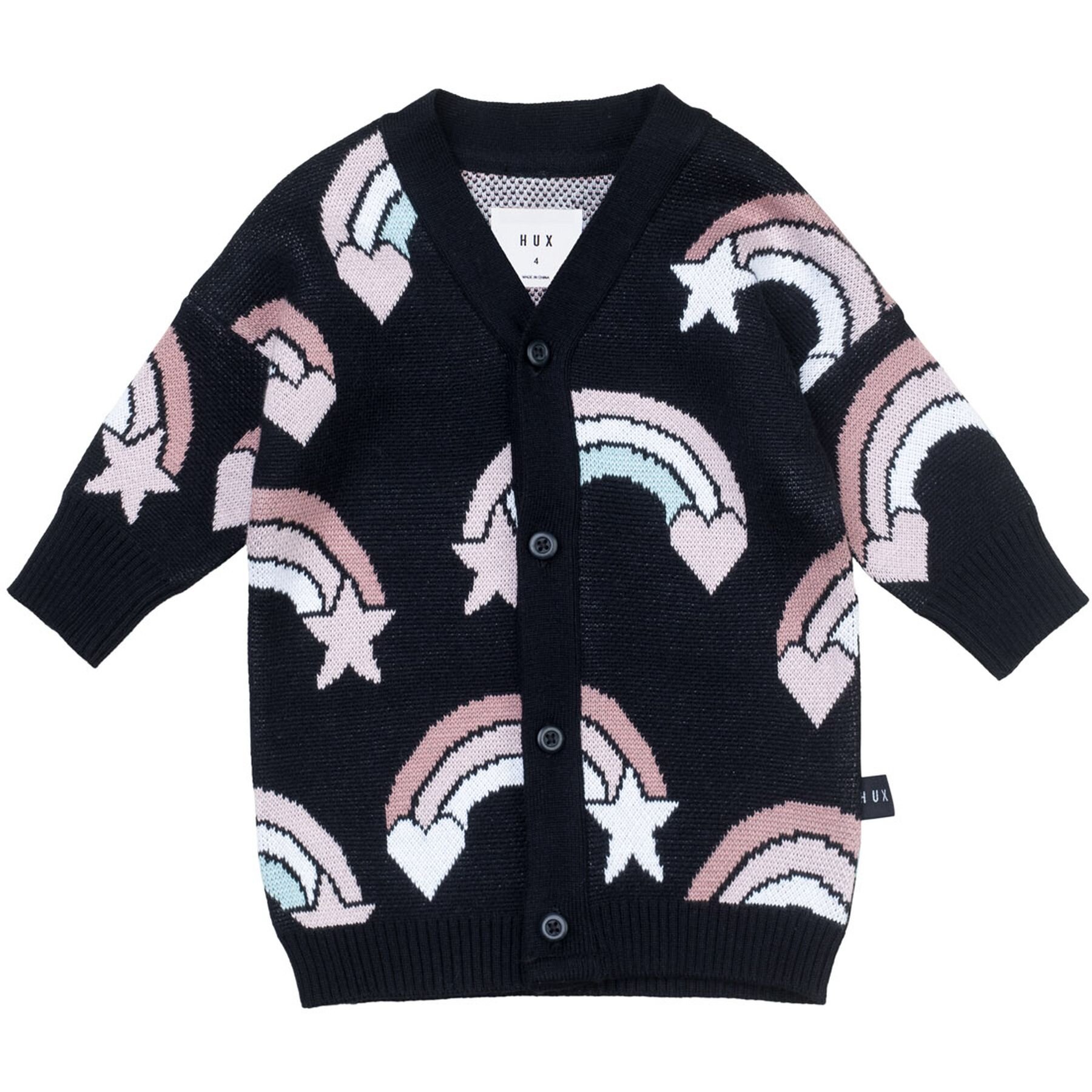 Huxbaby Rainbow Knit Cardi CLOTHING-BABY-Baby Cardis Knitwear