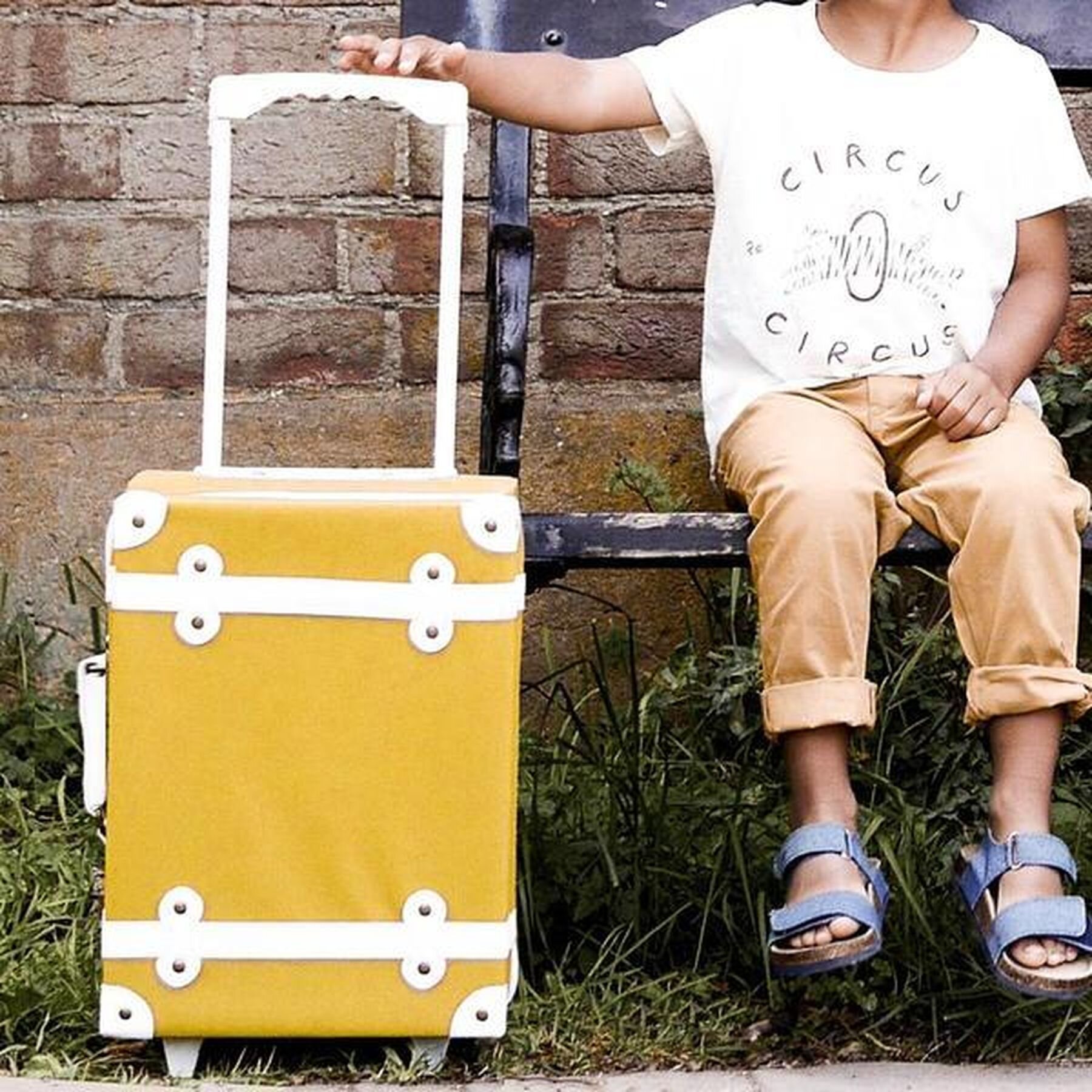 Olli Ella See-ya Suitcase - Mustard 